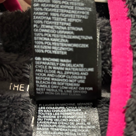 The North Face Girls Osito Fleece Full Zip Jacket Hooded, XL - Picture 5 of 9